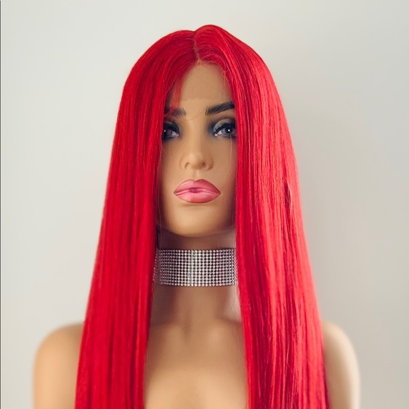Gorgeous 36” Red Lace Front Synthetic Wig for Daily Wear or The Holidays - Picture 3 of 10